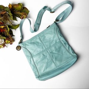 The Sak Light Blue Leather Crossbody Bag